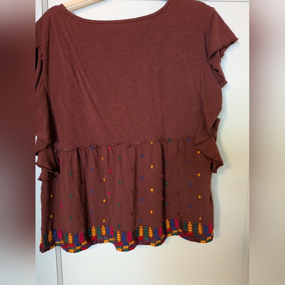 Anthropologie Knit Embroided Blouse - Picture 3 of 12